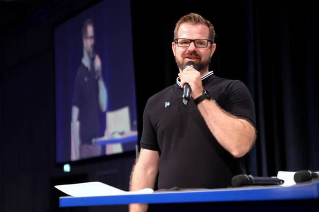DEU, DFL, 2. FBL, Hertha BSC , Mitgliederversammlung, 26.05.2024, CityCube, Berlin, DEU, DFL, 2. FBL, Hertha BSC , Mitgliederversammlung, im Bild Fabian Drescher (Hertha BSC,Vize-Praesident), DFL - regulations prohibit any use of Photographs as image sequences and or quasi-video Foto: Juergen Engler nordphoto GmbH