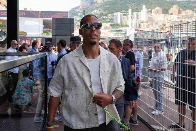 Fussballer Virgil van Dijk FC Liverpool, Rennen, Grosser Preis von Monaco, Motorsport, Herren, Formel 1, 26.05.2024 Monte Carlo Monaco MCO