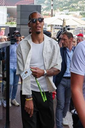 Fussballer Virgil van Dijk FC Liverpool, Rennen, Grosser Preis von Monaco, Motorsport, Herren, Formel 1, 26.05.2024 Monte Carlo Monaco MCO