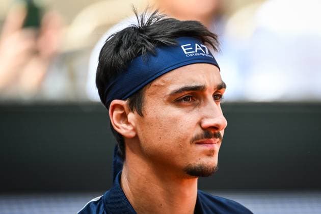 May 26, 2024, Paris, France, France: Lorenzo SONEGO of Italy during the first day of Roland-Garros 2024, French Open 2024, Grand Slam tennis tournament at the Roland-Garros Stadium on May 26, 2024 in Paris, France. Paris France - ZUMAm308 20240526_zsp_m308_003 Copyright: xMatthieuxMirvillex