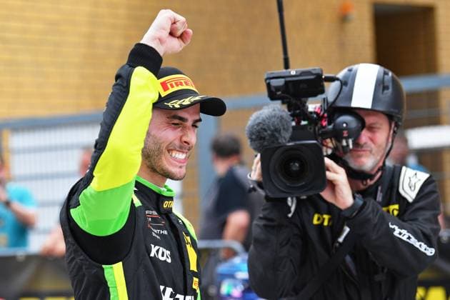 Bilder des Jahres 2024, Sport 05 Mai Sport Themen der Woche KW21 26.05.2024, xekx, Motorsport DTM Saison 2024, DTM Rennen Lausitzring emspor, 1. Platz, Sieger, Thomas Preining (Porsche 911 GT3 R, Manthey-Racing) (DFL DFB REGULATIONS PROHIBIT ANY USE OF PHOTOGRAPHS as IMAGE SEQUENCES and or QUASI-VIDEO) Klettwitz *** 26 05 2024, xekx, Motorsport DTM season 2024, DTM race Lausitzring emspor, 1 place, winner, Thomas Preining Porsche 911 GT3 R, Manthey Racing DFL DFB REGULATIONS PROHIBIT ANY USE OF PHOTOGRAPHS as IMAGE SEQUENCES and or QUASI VIDEO Klettwitz eel-fotografie Eberhard Krieger