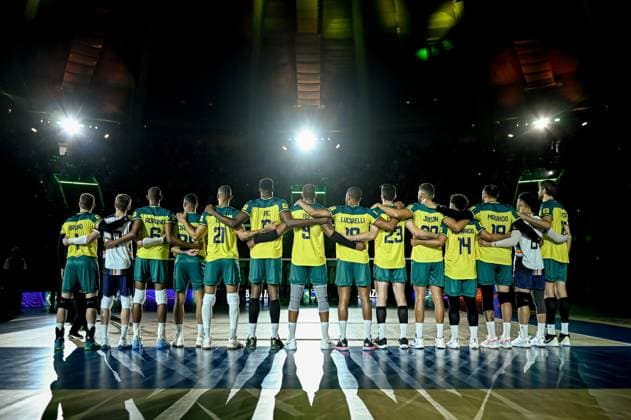 Volleyball, Nations League, Brasilien - Italien Liga das Nações Brasil X Itália RIO DE JANEIRO, RJ - 26.05.2024: LIGA DAS NAÇÕES BRASIL X ITÁLIA - Brazil (Photo: Pedro Teixeira Fotoarena) x2544505x  PedroxTeixeira