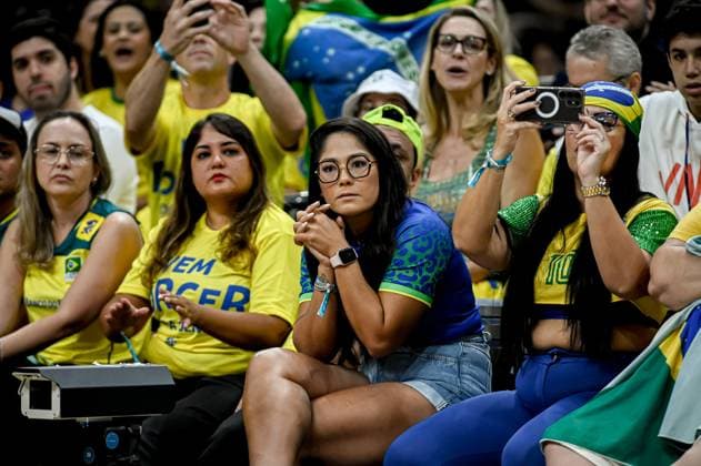 Volleyball, Nations League, Brasilien - Italien Liga das Nações Brasil X Itália RIO DE JANEIRO, RJ - 26.05.2024: LIGA DAS NAÇÕES BRASIL X ITÁLIA - Brazil (Photo: Pedro Teixeira Fotoarena) x2544506x  PedroxTeixeira
