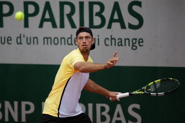 26.05.2024 Tennis, French Open 2024 Roland-Garros, FRA, Paris, Men™s Singles Court 9 - FIRST ROUND Jordan Thompson (AUS) - Maximilian Marterer (GER) Bild: v. li. Maximilian Marterer (GER) spielt eine Vorhand. Copyright: HMBxMedia AntonioxBorga