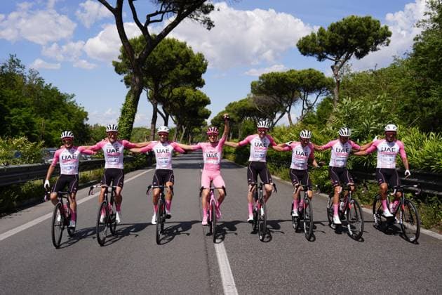 Team Uae Emirates during the stage 21 of the of the Giro d Italia from Rome to Rome, Italy. Sunday, May 26, 2024 cycling  Copyright: xFabioxFerrarix xLaPressex