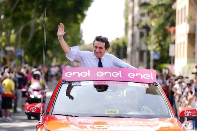 Urbano Cairo during the stage 21 of the of the Giro d Italia from Rome to Rome, Italy. Sunday, May 26, 2024 cycling  Copyright: xFabioxFerrarix xLaPressex