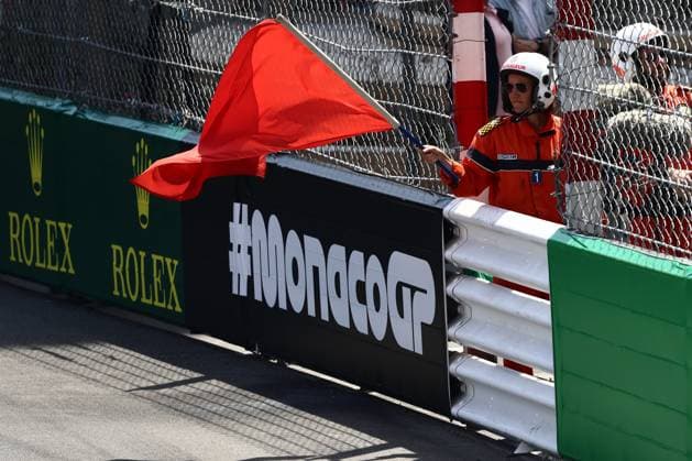 F1 Grand Prix Of Monaco 2024 Red flasg during the Formula 1 Grand Prix of Monaco at Circuit de Monaco in Monaco on May 26, 2023. Monaco Monaco  Copyright: xJakubxPorzyckix originalFilename:porzycki-f1grandp240526_npDBx.jpg