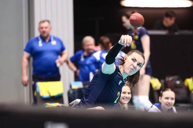 VOLLEYBALL - CEV Golden League, AUT vs UKR SCHWECHAT,AUSTRIA,26.MAY.24 - VOLLEYBALL - CEV European Golden League, ladies, Austria vs Ukraine. Image shows Diana Meliushkyna (UKR) during warm-up.  GEPAxpictures xArminxRauthner
