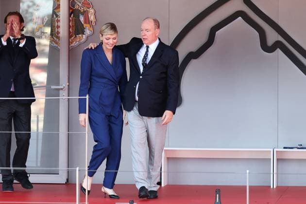 Fuerstin Charlene von Monaco und Fuerst von Monaco Albert II, Rennen, Grosser Preis von Monaco, Motorsport, Herren, Formel 1, 26.05.2024 Monte Carlo Monaco MCO