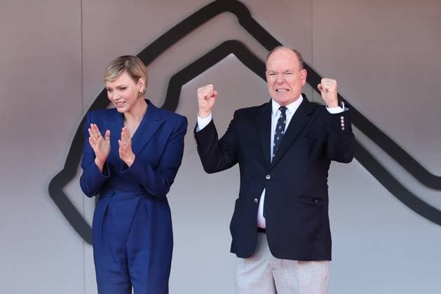 Sport Bilder des Tages Fuerstin Charlene von Monaco und Fuerst von Monaco Albert II, Rennen, Grosser Preis von Monaco, Motorsport, Herren, Formel 1, 26.05.2024 Monte Carlo Monaco MCO