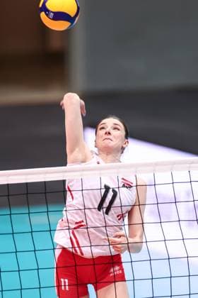 VOLLEYBALL - CEV Golden League, AUT vs UKR SCHWECHAT,AUSTRIA,26.MAY.24 - VOLLEYBALL - CEV European Golden League, ladies, Austria vs Ukraine. Image shows Monika Chrtianska (AUT).  GEPAxpictures xArminxRauthner