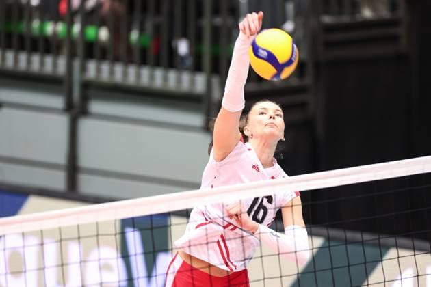 VOLLEYBALL - CEV Golden League, AUT vs UKR SCHWECHAT,AUSTRIA,26.MAY.24 - VOLLEYBALL - CEV European Golden League, ladies, Austria vs Ukraine. Image shows Anamarija Galic (AUT).  GEPAxpictures xArminxRauthner