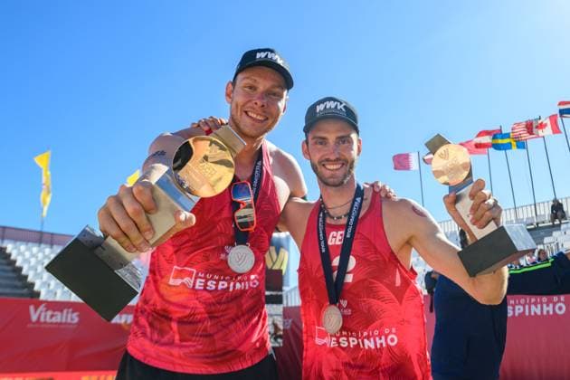 Bilder des Jahres 2024, Sport 05 Mai Sport Themen der Woche KW21 Sport Bilder des Tages Beach Pro Tour - Elite 16 Espinho, Portugal, 26.05.2024 Nils Ehlers (GER), Clemens Wickler (GER); Beach Pro Tour - Elite 16 Espinho, Espinho am 26.05.2024 *** Beach Pro Tour Elite 16 Espinho, Portugal, 26 05 2024 Nils Ehlers GER , Clemens Wickler GER Beach Pro Tour Elite 16 Espinho, Espinho on 26 05 2024 Copyright: xBEAUTIFULxSPORTS PeterxWeberx