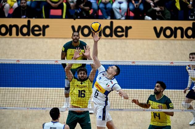 Volleyball, Nations League, Brasilien - Italien Liga das Nações Brasil X Itália RIO DE JANEIRO, RJ - 26.05.2024: LIGA DAS NAÇÕES BRASIL X ITÁLIA - Brazil (Photo: Pedro Teixeira Fotoarena) x2544871x  PedroxTeixeira