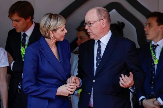 Princess Charlene and Prince Albert II of Monaco, F1 Grand Prix of Monaco at Circuit de Monaco on May 26, 2024 in Monte-Carlo, Monaco. (Photo by HOCH ZWEI) Monte-Carlo Monaco