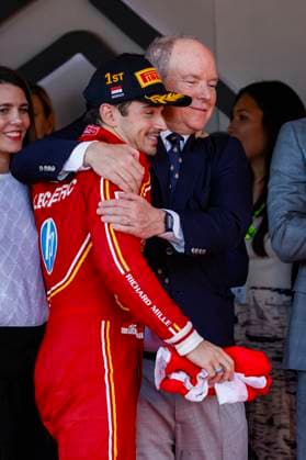 16 Charles Leclerc (MCO, Scuderia Ferrari HP), Prince Albert II of Monaco, F1 Grand Prix of Monaco at Circuit de Monaco on May 26, 2024 in Monte-Carlo, Monaco. (Photo by HOCH ZWEI) Monte-Carlo Monaco