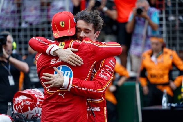 55 Carlos Sainz (ESP, Scuderia Ferrari HP), 16 Charles Leclerc (MCO, Scuderia Ferrari HP), F1 Grand Prix of Monaco at Circuit de Monaco on May 26, 2024 in Monte-Carlo, Monaco. (Photo by HOCH ZWEI) Monte-Carlo Monaco