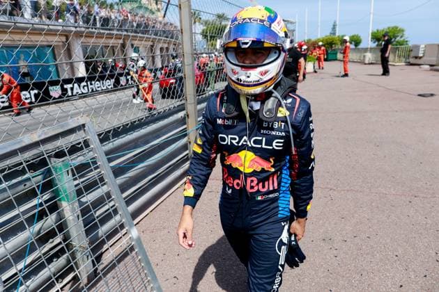 11 Sergio Perez (MEX, Oracle Red Bull Racing) after his crash, F1 Grand Prix of Monaco at Circuit de Monaco on May 26, 2024 in Monte-Carlo, Monaco. (Photo by HOCH ZWEI) Monte-Carlo Monaco