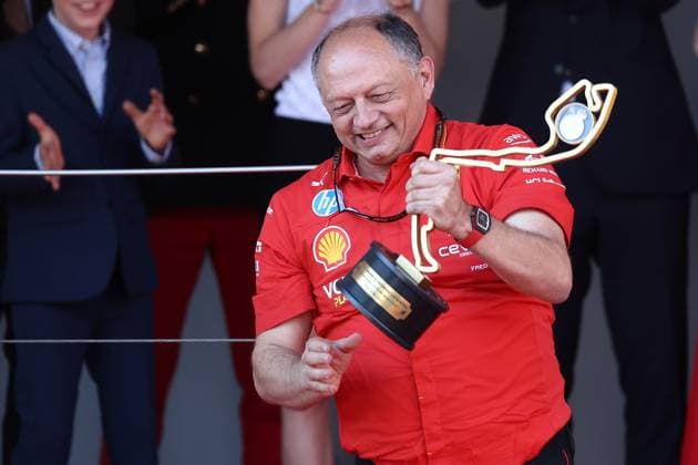 F1 Gran Prix of Monaco Frederic Vasseur, team principal of Scuderia Ferrari celebrates on the podium after the F1 Grand Prix of Monaco at Circuit de Monaco on May 26, 2024 in Monte-Carlo, Monaco. Monaco Monte-Carlo Monaco Copyright: xMarcoxCanonierox