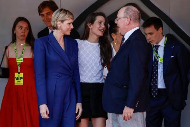 Princess Charlene of Monaco, Charlotte Casiraghi, Prince Albert II of Monaco, F1 Grand Prix of Monaco at Circuit de Monaco on May 26, 2024 in Monte-Carlo, Monaco. (Photo by HOCH ZWEI) Monte-Carlo Monaco