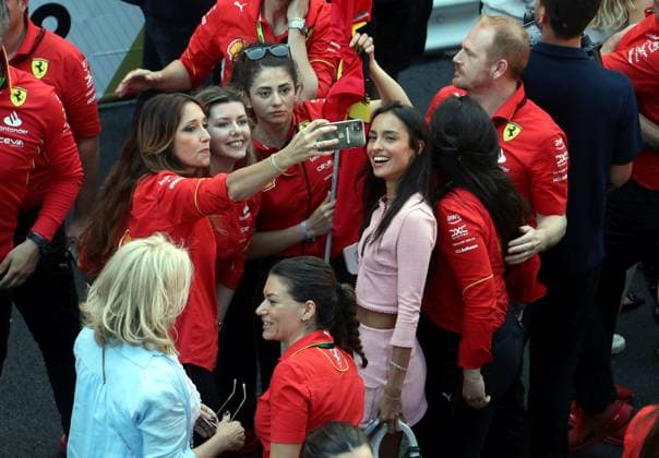 GP MONACO FORMULE I PODIUM PHOTOPQR NICE MATIN Jean François Ottonello ; Monaco ; 26 05 2024 ; 81e Grand Prix de Monaco 2024 - Course Formule 1 - PODIUM - Victoire de Charles Leclerc sur Ferrari - sa compagne Alexandra de Saint Mleux Monaco GP May 2024 Monaco France  Copyright: xPHOTOPQR NICExMATIN MAXPPPxJeanxFrançoisxOttonellox 20240526NIM1048 20240526NIM1048