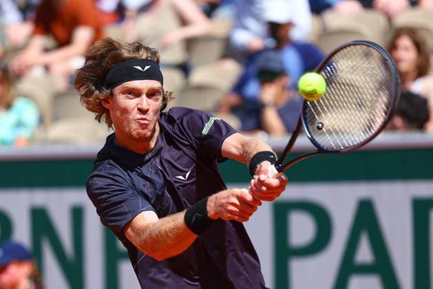 2024.05.26 Paryz Tenis French Open Roland Garros 2024 Andrey Rublev - Taro Daniel N Z Andrey Rublev Foto Pawel Andrachiewicz PressFocus 2024.05.26 Paris Tennis French Open Roland Garros 2024 Andrey Rublev - Taro Daniel Andrey Rublev Photo Pawel Andrachiewicz PressFocus NEWSPIX.PL --- Newspix.pl  20240526_PF_PA158