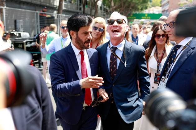 Mohammed Ben Sulayem (UAE, FIA President), Gregory Greg Maffei (USA, Liberty Media CEO), Stefano Domenicali (ITA, President & CEO of Formula 1 Group), F1 Grand Prix of Monaco at Circuit de Monaco on May 26, 2024 in Monte-Carlo, Monaco. (Photo by HOCH ZWEI) Monte-Carlo Monaco