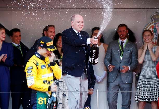 Podium F1 grand prix PHOTOPQR NICE MATIN Dylan Meiffret ; Monaco ; 26 05 2024 ; Podium de la course de F1 du 81 grand prix de Monaco. Charles Leclerc remporte la course, Oscar Piastri arrive second et Carlos Sainz troisième. Prince Albert of Monaco Monaco GP May 2024 Monaco France  Copyright: xPHOTOPQR NICExMATIN MAXPPPxDylanxMeiffretx 20240526NIM1118 20240526NIM1118