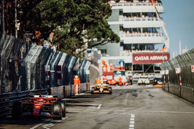 FORMULA 1 GRAND PRIX DE MONACO SPORTPIXPRESS MAXPPP - MONACO 26 05 2024 FORMULA 1 GRAND PRIX DE MONACO leclerc (charles) - (ferrari) in action during the race on 1st position in front of piastri (oscar) - (mclaren) MONACO CIRCUIT DE MONACO MONACO  Copyright: xMAXPPPxSPORTPIXPRESSx HD1208 HD1208