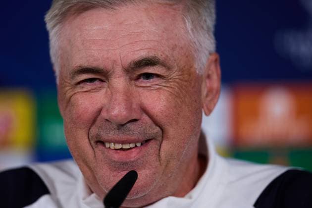 Carlo Ancelotti head coach of Real Madrid CF during the team training session at the Real Madrid Open Media Day ahead of the UEFA Champions League Final against Borussia Dortmund at Valdebebas training ground on May 27, 2024 in Madrid, Spain (Photo by: LGM Panoramic) FOOTBALL : media day - Real Madrid - 27 05 2024 LGM Panoramic 
