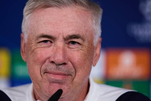 Carlo Ancelotti head coach of Real Madrid CF during the team training session at the Real Madrid Open Media Day ahead of the UEFA Champions League Final against Borussia Dortmund at Valdebebas training ground on May 27, 2024 in Madrid, Spain (Photo by: LGM Panoramic) FOOTBALL : media day - Real Madrid - 27 05 2024 LGM Panoramic 