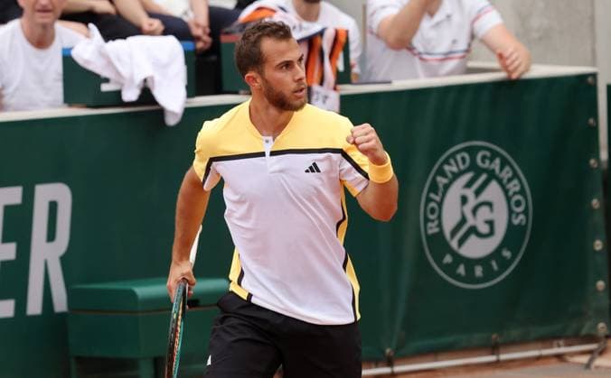 ROLAND GARROS 2024 PHOTOPQR LE PARISIEN Olivier Lejeune ; PARIS ; 27 05 2024 ; ROLAND GARROS 2024 OH O LEJEUNE 27052024 COURT 14 BEN SHELTON HUGO GASTON May 27th 2024 Roland Garros french open
