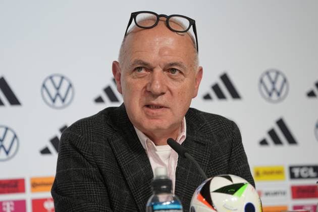 DFB-Präsident Bernd Neuendorf - Blankenhain 27.05.2024: Trainingslager der Deutschen Nationalmannschaft zur EM-Vorbereitung, Golf Resort Weimarer Land