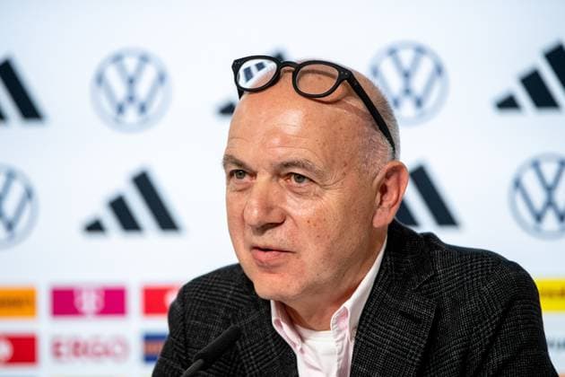 Bernd Neuendorf (DFB Praesident), GER, Pressekonferenz DFB Fussball Herren Nationalmannschaft Deutschland, Trainingslager Blankenhain, UEFA Fussball Europameisterschaft 2024, 27.05.2024 DFB regulations prohibit any use of photographs as image sequences and or quasi-video GER, Pressekonferenz DFB Fussball Herren Nationalmannschaft Deutschland, Trainingslager Blankenhain, UEFA Fussball Europameisterschaft 2024, 27.05.2024 Blankenhain Copyright: xEibner-Pressefoto Memmlerx EP_MMR