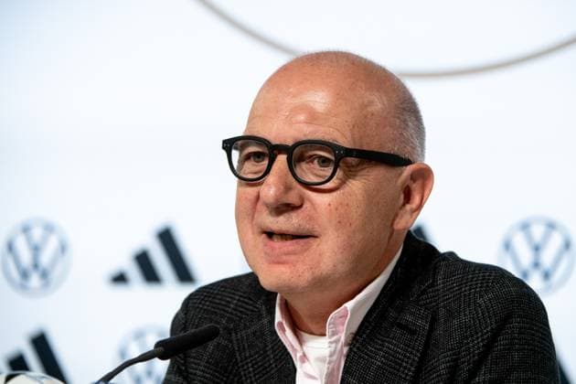 Bernd Neuendorf (DFB Praesident), GER, Pressekonferenz DFB Fussball Herren Nationalmannschaft Deutschland, Trainingslager Blankenhain, UEFA Fussball Europameisterschaft 2024, 27.05.2024 DFB regulations prohibit any use of photographs as image sequences and or quasi-video GER, Pressekonferenz DFB Fussball Herren Nationalmannschaft Deutschland, Trainingslager Blankenhain, UEFA Fussball Europameisterschaft 2024, 27.05.2024 Blankenhain Copyright: xEibner-Pressefoto Memmlerx EP_MMR