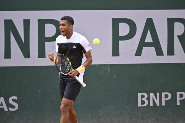 Tennis : Roland Garros 2024 - Felix Auger Aliassime - Canada Tennis : Roland Garros 2024 - France - 27 05 2024 ChrysleneCaillaud Panoramic 
