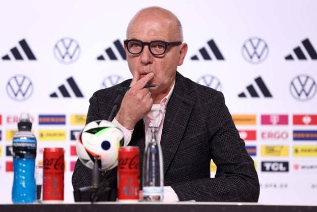 Fußball EM-Trainingslager Auftakt-PK am 27.05.2024 im Schloss Blankenhain in Blankenhain Bernd Neuendorf ( DFB-Präsident )