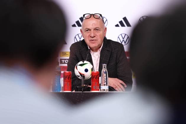 Fußball EM-Trainingslager Auftakt-PK am 27.05.2024 im Schloss Blankenhain in Blankenhain Bernd Neuendorf ( DFB-Präsident )