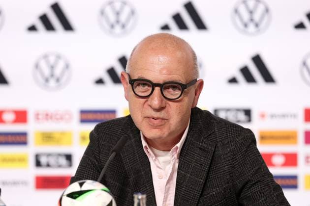 Fußball EM-Trainingslager Auftakt-PK am 27.05.2024 im Schloss Blankenhain in Blankenhain Bernd Neuendorf ( DFB-Präsident )