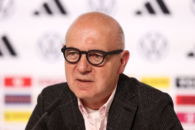 Fußball EM-Trainingslager Auftakt-PK am 27.05.2024 im Schloss Blankenhain in Blankenhain Bernd Neuendorf ( DFB-Präsident )
