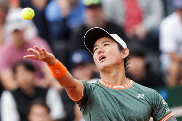 TENNIS - French Open 2024 PARIS,FRANCE,27.MAY.24 - TENNIS - ATP, Tennis Herren World Tour, French Open, Roland Garros, Grand Slam. Image shows Yoshihito Nishioka (JPN).  GEPAxpictures xPatrickxSteiner