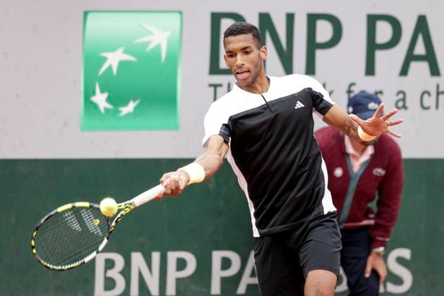 TENNIS - French Open 2024 PARIS,FRANCE,27.MAY.24 - TENNIS - ATP, Tennis Herren World Tour, French Open, Roland Garros, Grand Slam. Image shows Felix Auger-Aliassime (CAN).  GEPAxpictures xPatrickxSteiner