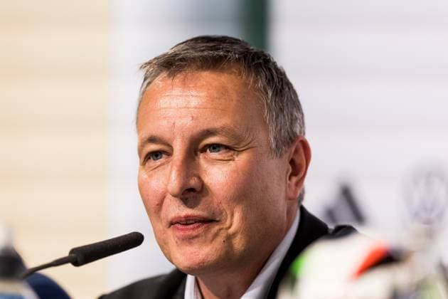 DFB Trainingslager Auftakt Pressekonferenz; 27.05.2024 Jens Kramer (Bürgermeister Blankenhain) DFB Trainingslager Auftakt Pressekonferenz; Blankenhain, Schloss Blankenhain am 27.05.2024 Copyright: xBEAUTIFULxSPORTS Wunderlx
