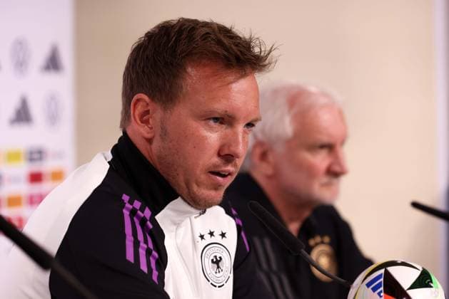 Fußball EM-Trainingslager Sportliche PK am 27.05.2024 im Schloss Blankenhain in Blankenhain Julian Nagelsmann ( Bundestrainer Cheftrainer Deutschland )
