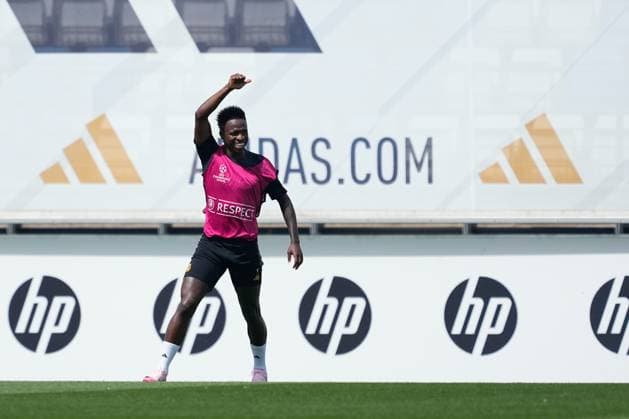 May 27, 2024, Valdebebas, Madrid, SPAIN: Vinicius Junior during the Media Day of Real Madrid ahead the Final of the UEFA Champions League against Borussia Dortmund at Ciudad Deportiva Real Madrid on May 27, 2024 in Valdebebas, Madrid, Spain. Valdebebas SPAIN - ZUMAa181 20240527_zaa_a181_056 Copyright: xOscarxJ.xBarrosox