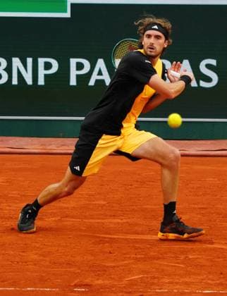 Stefanos Tsitsipas in first round action French Open Tennis, Day 2, Tennis, Roland Garros, Paris, France - 27 May 2024  Copyright: xJavierxGarcia Shutterstockx 14506169p