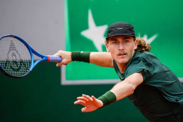 27.05.2024 Tennis, French Open 2024 Roland-Garros, FRA, Men™s Singles Court Court 8 MaxPurcell (AUS) - Henri Squire (GER) Bild: v. li. Max Purcell (AUS) Copyright: HMBxMedia AntonioxBorga