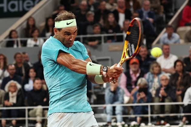 Rafael Nadal, ESP, during first round of 2024 French Open at Roland Garros, Paris, 27 05 2024; -