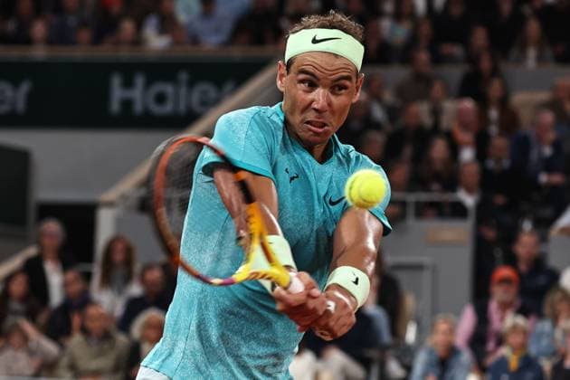 Rafael Nadal, ESP, during first round of 2024 French Open at Roland Garros, Paris, 27 05 2024; -