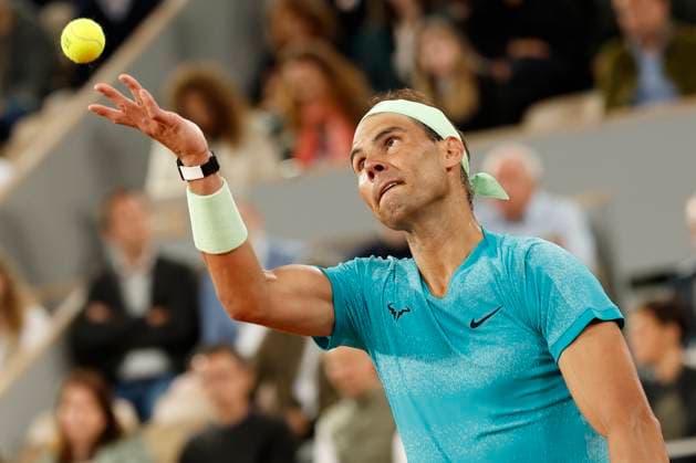 May 27, 2024, Paris, Paris, France: Rafael Nadal (ESP) in action during the tennis Grand Slamt of Roland Garros 2024, day 1, match between Alexander Zverev (GER) and Rafael Nadal (ESP) at Roland Garros Stadium - on May 23 2024.Paris - France Paris France - ZUMAb253 20240527_zsp_b253_099 Copyright: xLoicxBaratouxx